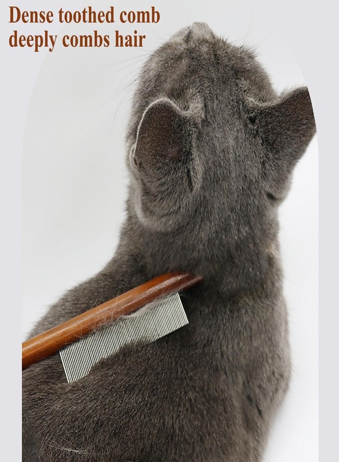 DEEUCHIS Pet Dog Cat Shedding Comb - Hair Buster Grooming Comb for Cats and Dogs, Rabbits, Daily-Use Cat Deshedding Brush, for Cats with Short and Long Fur (Long and Short Teeth) - Image 4